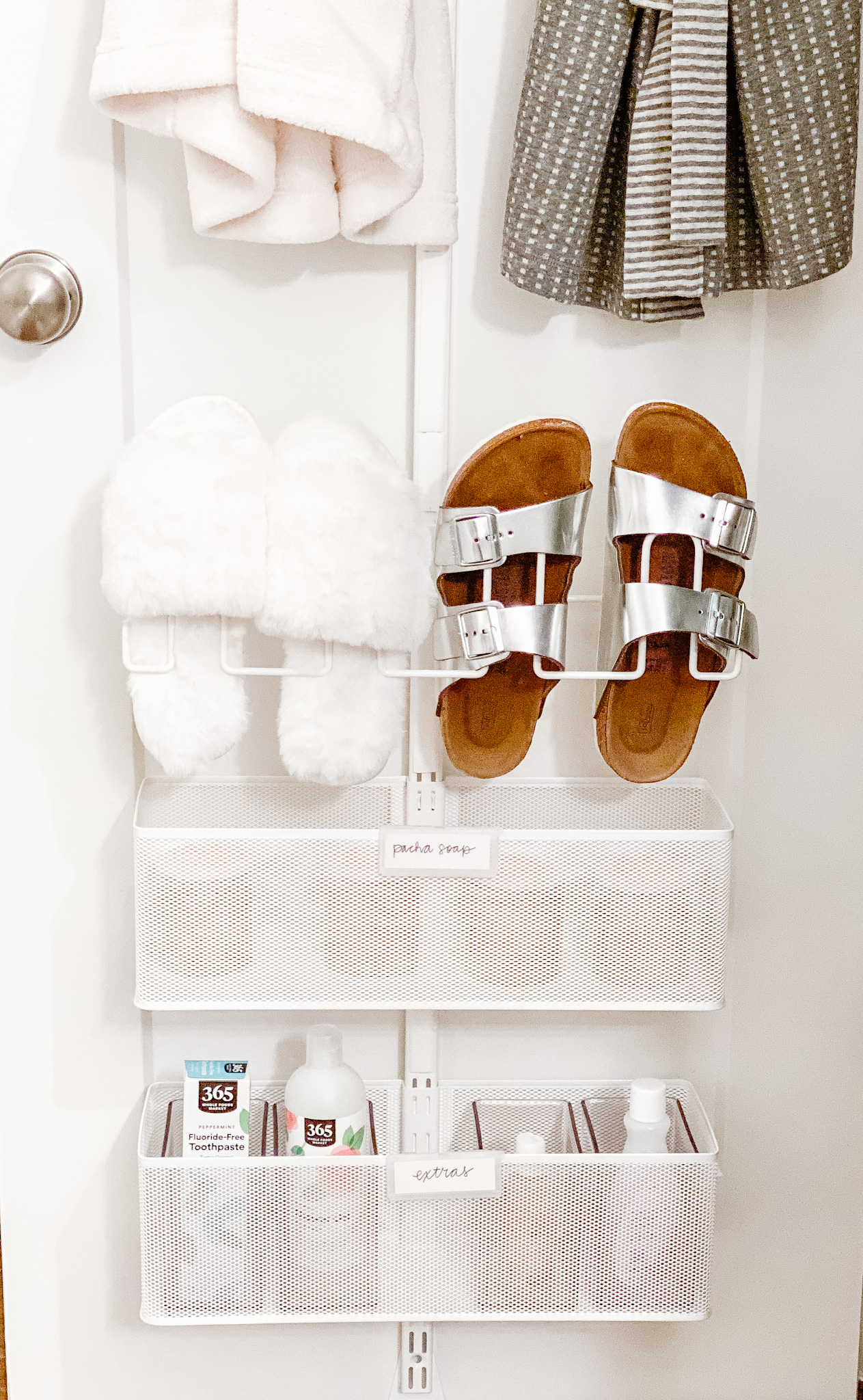 2 Ways to Organize Your Linen Closet Using an Elfa Door Rack - Pinch of Help